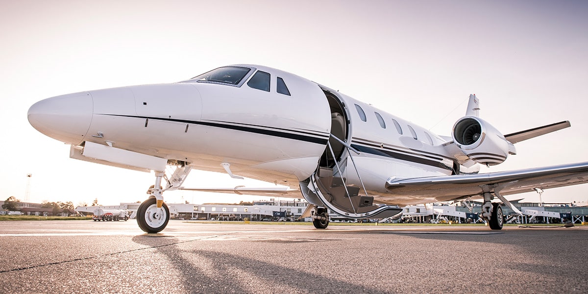 Private Jet Door Open