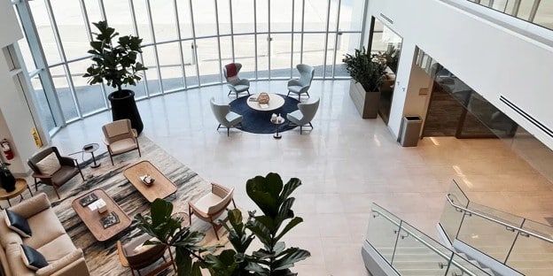 FBO arrival lounge or private customs facility.
