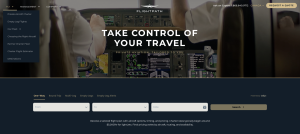 FlightpathAir.com displayed Fly drop down menu, for individuals and businesses looking to charter a private aircraft.